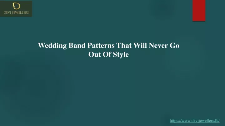 wedding band patterns that will never