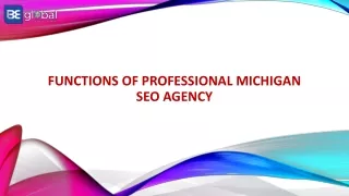 Functions of Professional Michigan SEO Agency