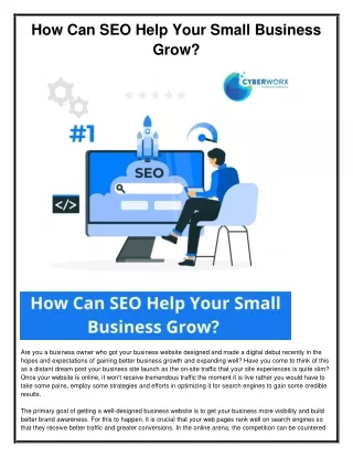 How Can SEO Help Your Small Business Grow?