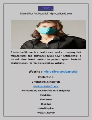 Micro Silver Antibacterial | Gprotection91.com