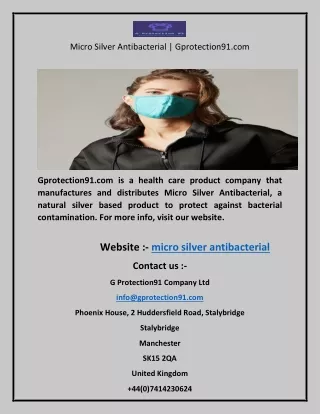 micro silver antibacterial gprotection91 com
