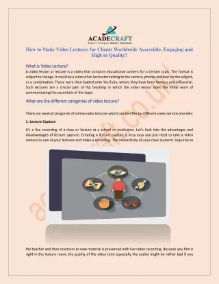how to make video lectures for clients worldwide