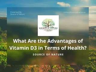 What Are the Advantages of Vitamin D3 in Terms of Health