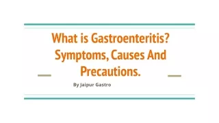 What is Gastroeteritis