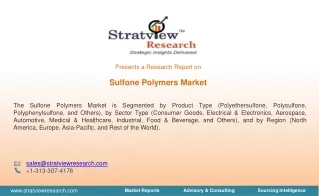 Sulfone Polymers Market Size, Share, Trend, Forecast, & Industry Analysis
