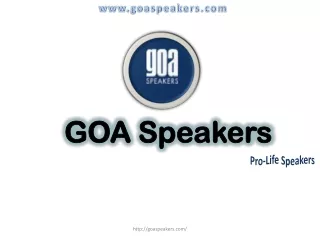 www goaspeakers com