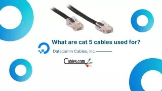 Cat 5 Cables, Cat 5e Network Cables | Datacomm Cables, Inc.