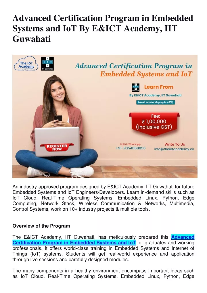 advanced certification program in embedded