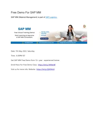 SAP-MM-Free-Demo