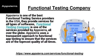 functional testing company