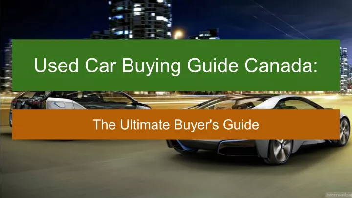 used car buying guide canada