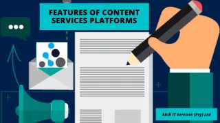 Content Service Platforms Have The Following Features