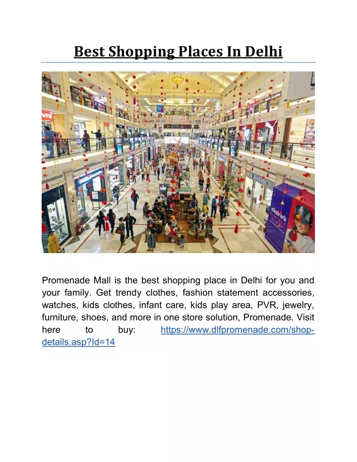 best shopping places in delhi