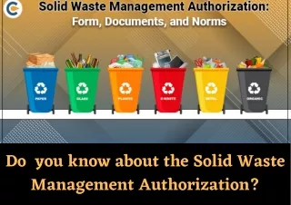 Why Solid Waste Management Authorization important?