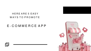 Promote E commerce APP