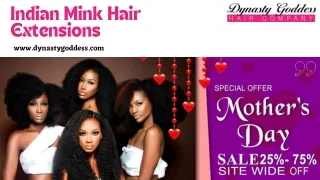 100% virgin Indian Mink Hair Extensions for sale