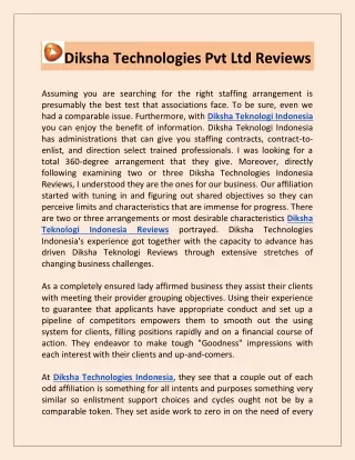 Diksha Technologies Pvt Ltd Reviews-