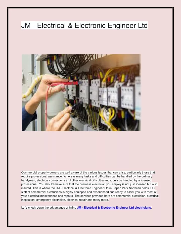 jm electrical electronic engineer ltd