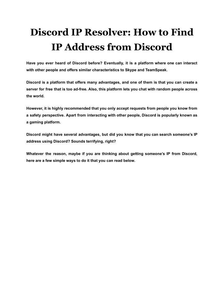 discord ip resolver how to find ip address from