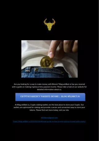 Cryptocurrency Passive Income | Blog.wildbet.io