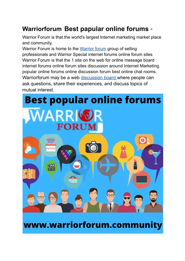 warriorforum best papular online forums