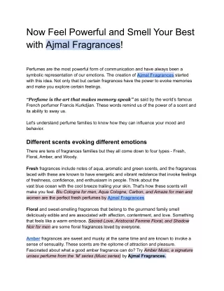 now feel powerful and smell your best with ajmal