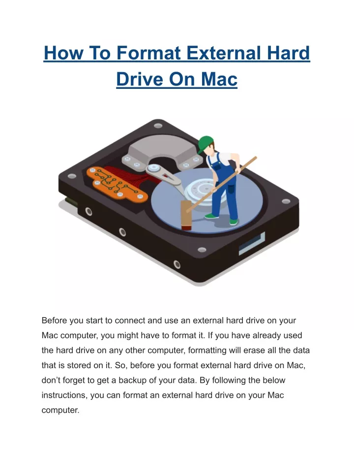 how to format external hard drive on mac