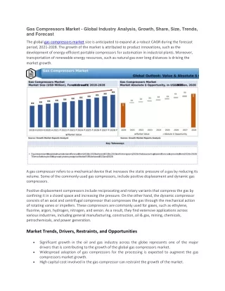 gas compressors market global industry analysis