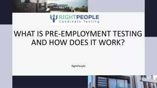 What is pre-employment testing and how does it work
