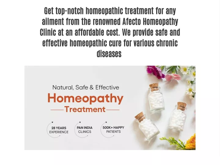 get top notch homeopathic treatment