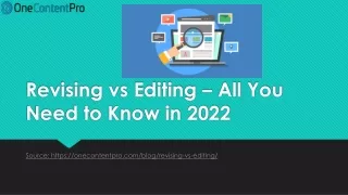Revising vs Editing – All You Need to know in 2022