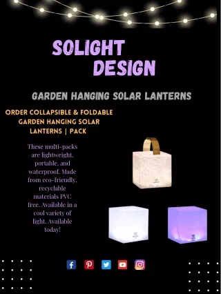 Order Collapsible & Foldable Garden Hanging Solar Lanterns | Pack
