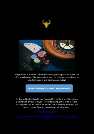 Online Gambling In Canada | Blog.wildbet.io