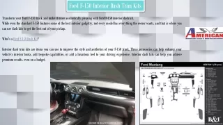 Ford F-150 Interior Dash Trim Kits - Dash Kit Specialist
