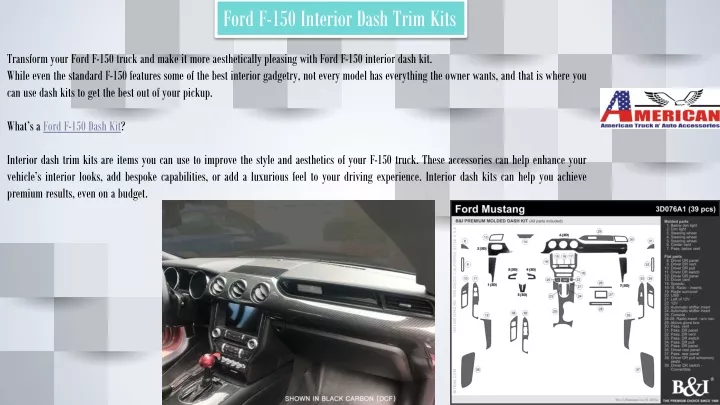 ford f 150 interior dash trim kits