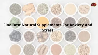 Natural Supplements For Anxiety And Stress | Nature's Basket