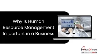 why is human resource management important