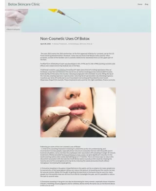 Are Non-Cosmetic Uses of Botox Helpful For Skin?