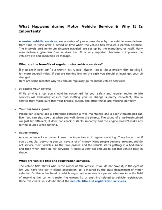 What Happens during Motor Vehicle Service & Why It Is Important_.docx