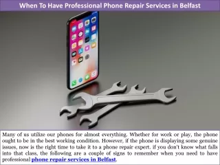 When To Have Professional Phone Repair Services in Belfast