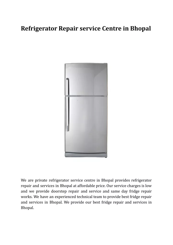 refrigerator repair service centre in bhopal