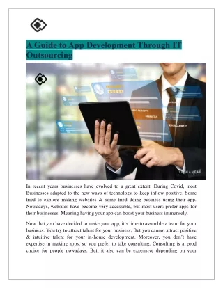 a guide to app development through it outsourcing