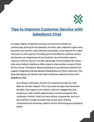 Tips to Improve Customer Service with Salesforce Chat