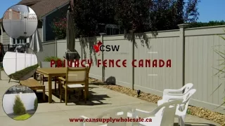 Select the Top Quality Privacy Fence in Canada