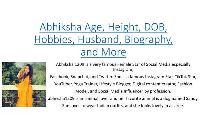 abhiksha age height dob hobbies husband biography and more