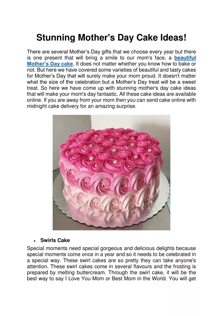 stunning mother s day cake ideas