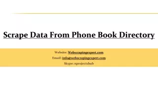Scrape Data From Phone Book Directory