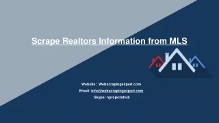 Scrape Realtors Information from MLS