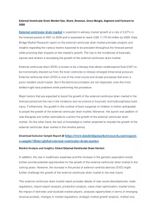 external ventricular drain market size share