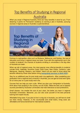 Top Benefits of Studying in Regional Australia